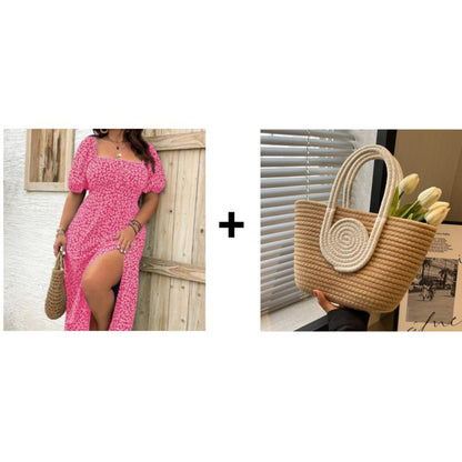 Vestido de verano para mujer, manga corta, floral, casual, para vacaciones