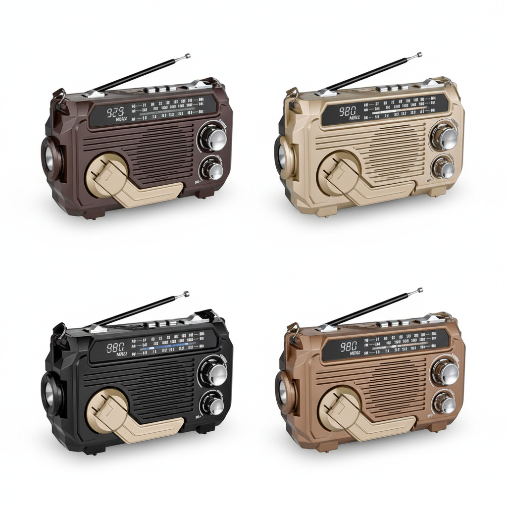 Radio Solaire Multifonction Portable Extérieur Rechargeable