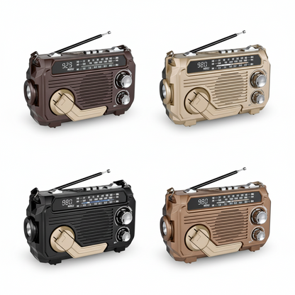 Radio Solaire Multifonction Portable Extérieur Rechargeable