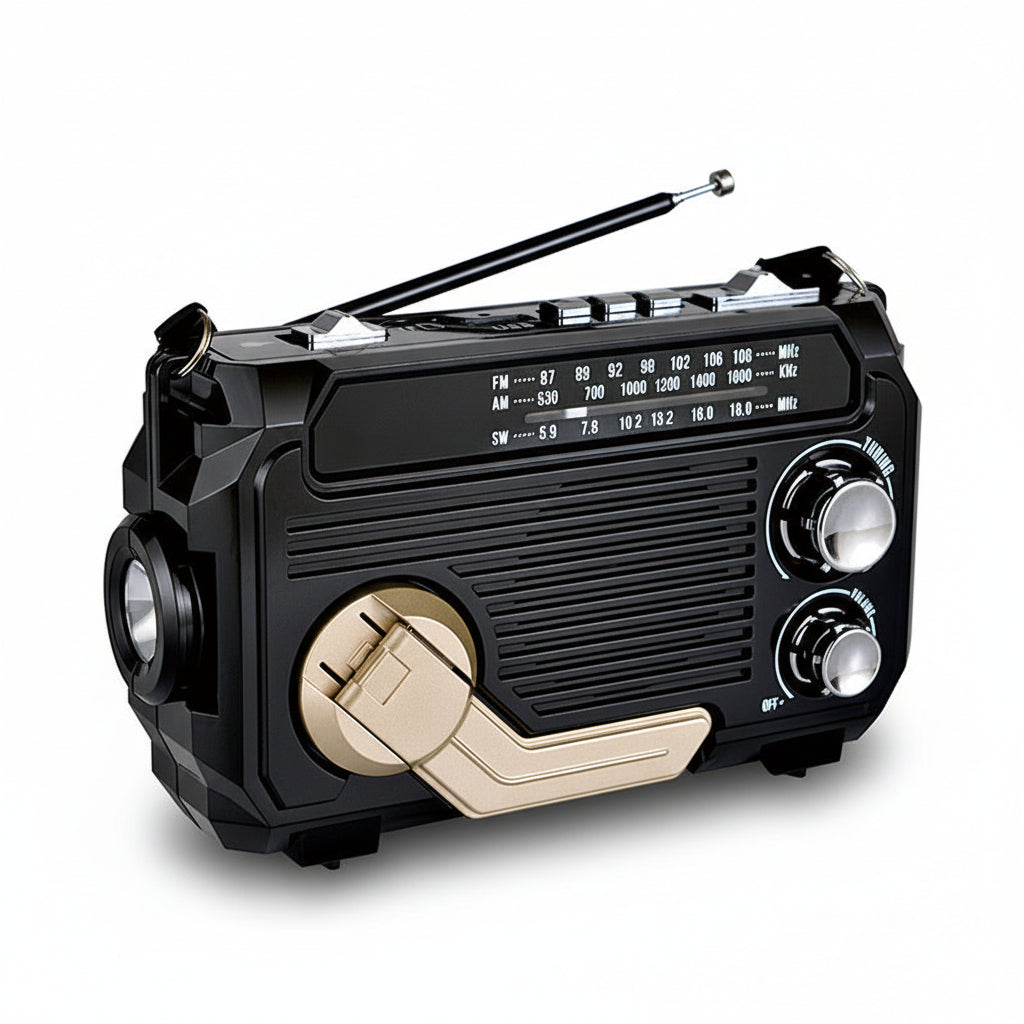Radio Solaire Multifonction Portable Extérieur Rechargeable