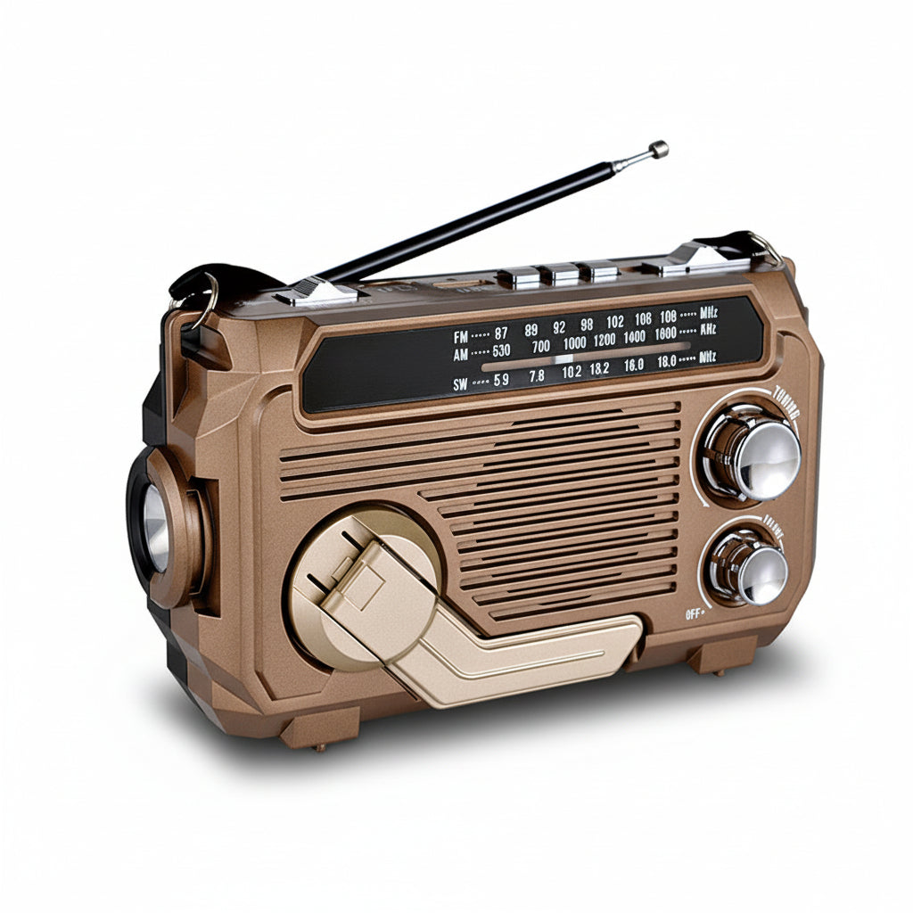 Radio Solaire Multifonction Portable Extérieur Rechargeable