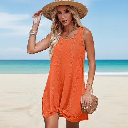 Vestito Estivo Donna Spalla Larga Tessuto Leggero