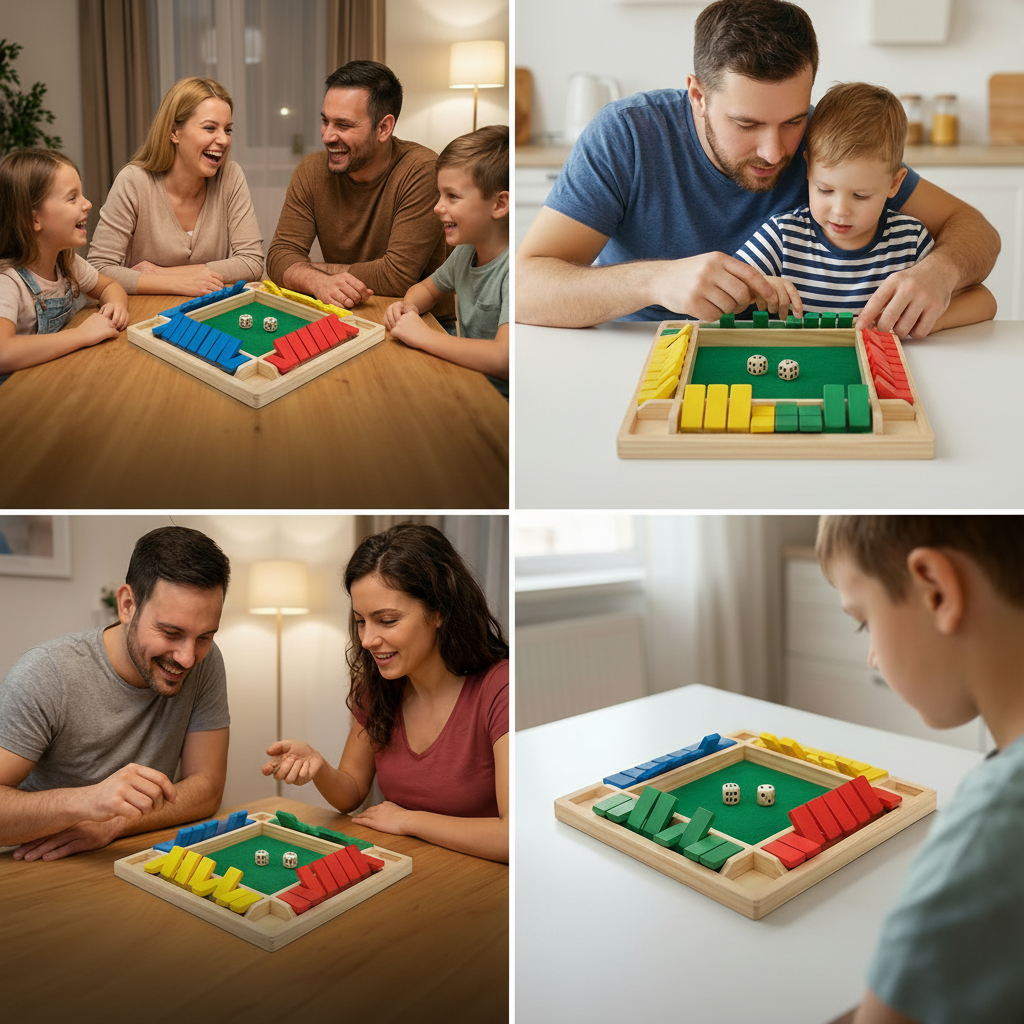 Jeu De Société En Bois Dés Jeu De Table Enfant Famille