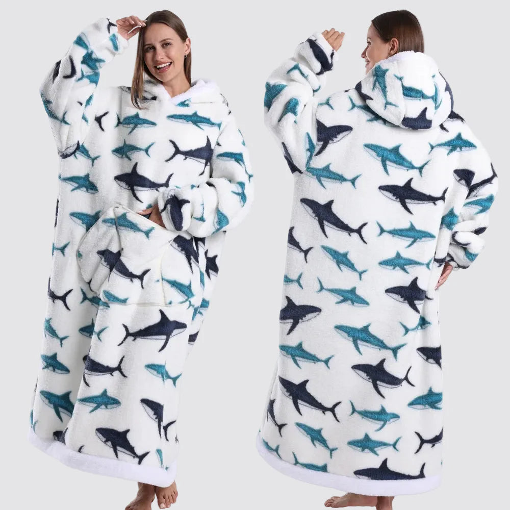 Fleece Oversized Hoodie Gezellige Stijlvolle Slaapzak Hoodie - Image 22
