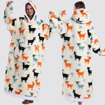 Fleece Oversized Hoodie Gezellige Stijlvolle Slaapzak Hoodie - Image 8