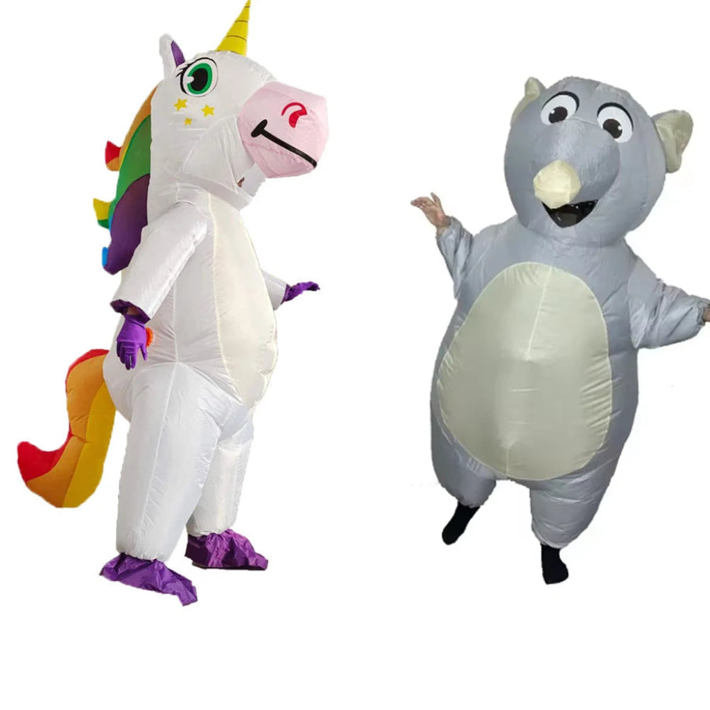Halloween Kostüm Tier Aufblasbar Einhorn Bär Erwachsene