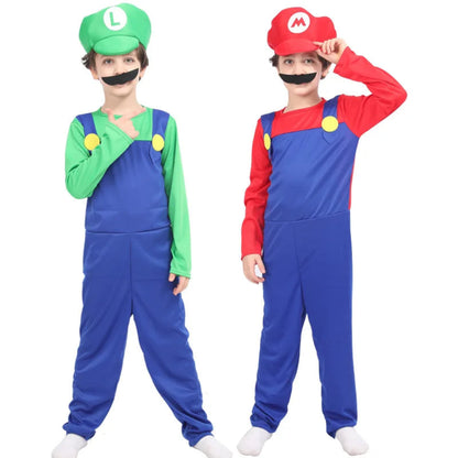 Halloween Kostüm Klempner Outfit Kinder Paar Set