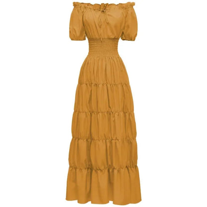 Halloween Kostumes Maxikleid Schulterfrei Boho
