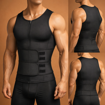 Men's Sauna Vest Neoprene Compression Training Abdomen