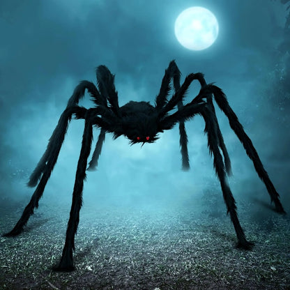 Decorazione di Halloween Ragno Gigante con Occhi LED per Giardino