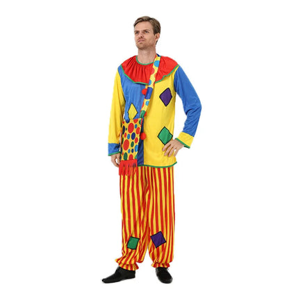 Halloween Costumes Clown Colorful Circus Outfit Adults