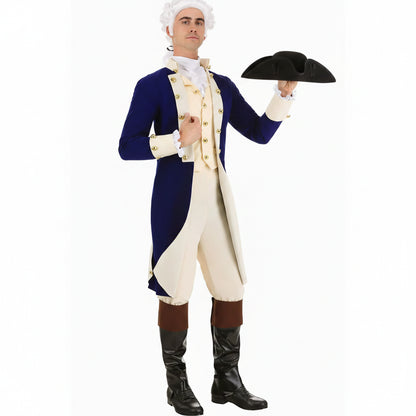 Costume Halloween Ensemble Uniforme Historique Style Colonial Adulte