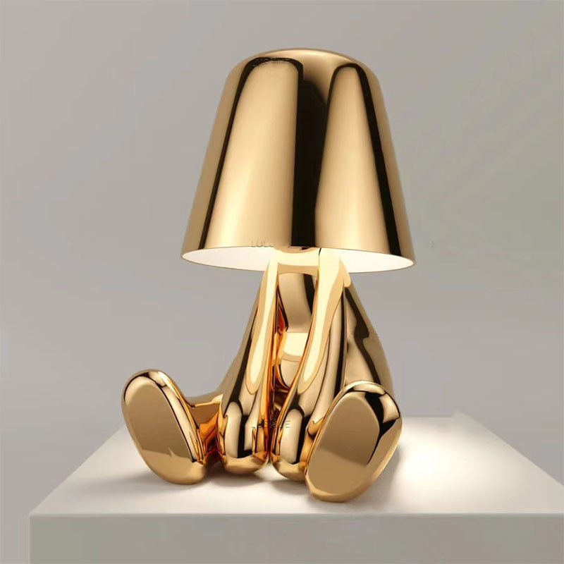 Tischlampe Gold Modern Designfigur LED Licht