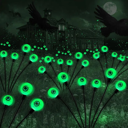 Decorazione di Halloween Lampada Solare LED Occhi per Giardino e Sentiero