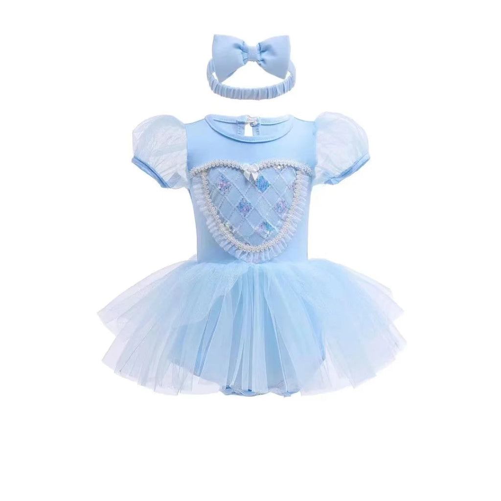 Costume di Halloween per bambini, set vestito in tulle da principessa