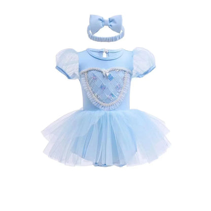 Costume di Halloween per bambini, set vestito in tulle da principessa