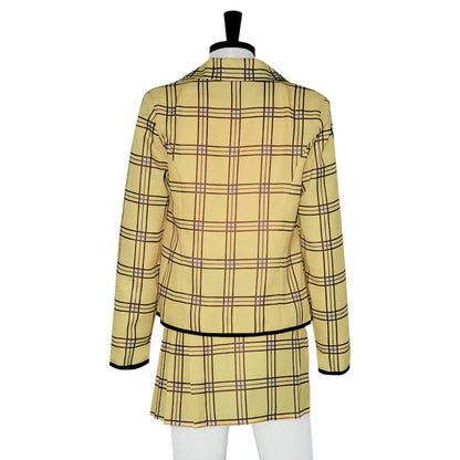 Halloween Costumes for Women Plaid Blazer and Skirt Set