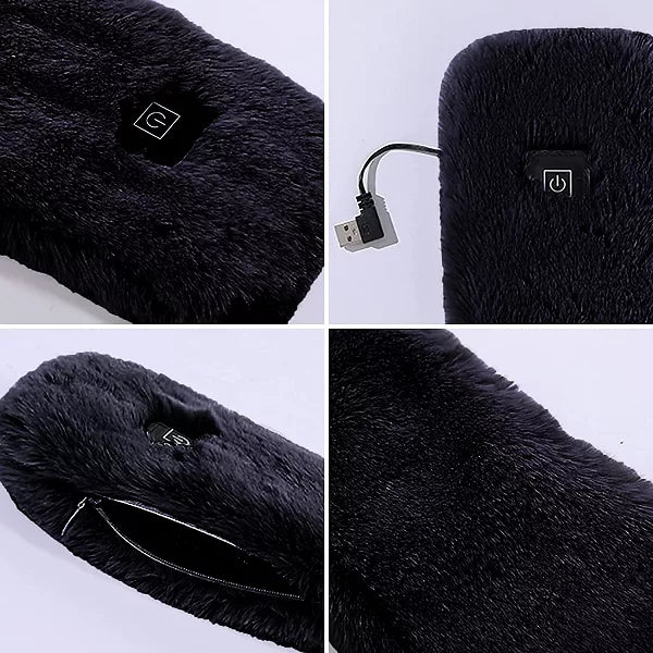Heated Fleece Scarf USB Winter Warm