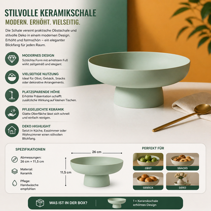 Coupe déco Moderne Céramique Corbeille à fruits surélevée Design cuisine