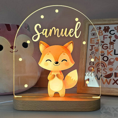 Nachtlicht Kinderzimmer Personalisierte Acryl Tier Lampe