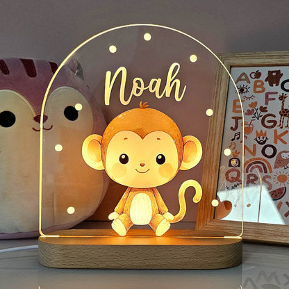 Nachtlicht Kinderzimmer Personalisierte Acryl Tier Lampe