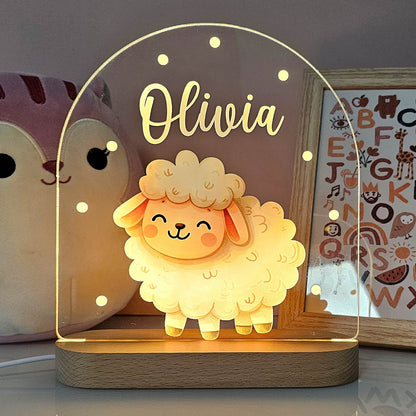 Nachtlicht Kinderzimmer Personalisierte Acryl Tier Lampe