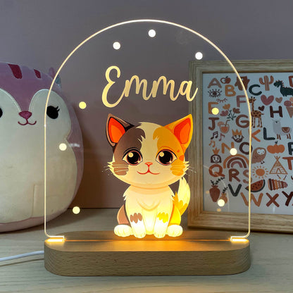 Nachtlicht Kinderzimmer Personalisierte Acryl Tier Lampe