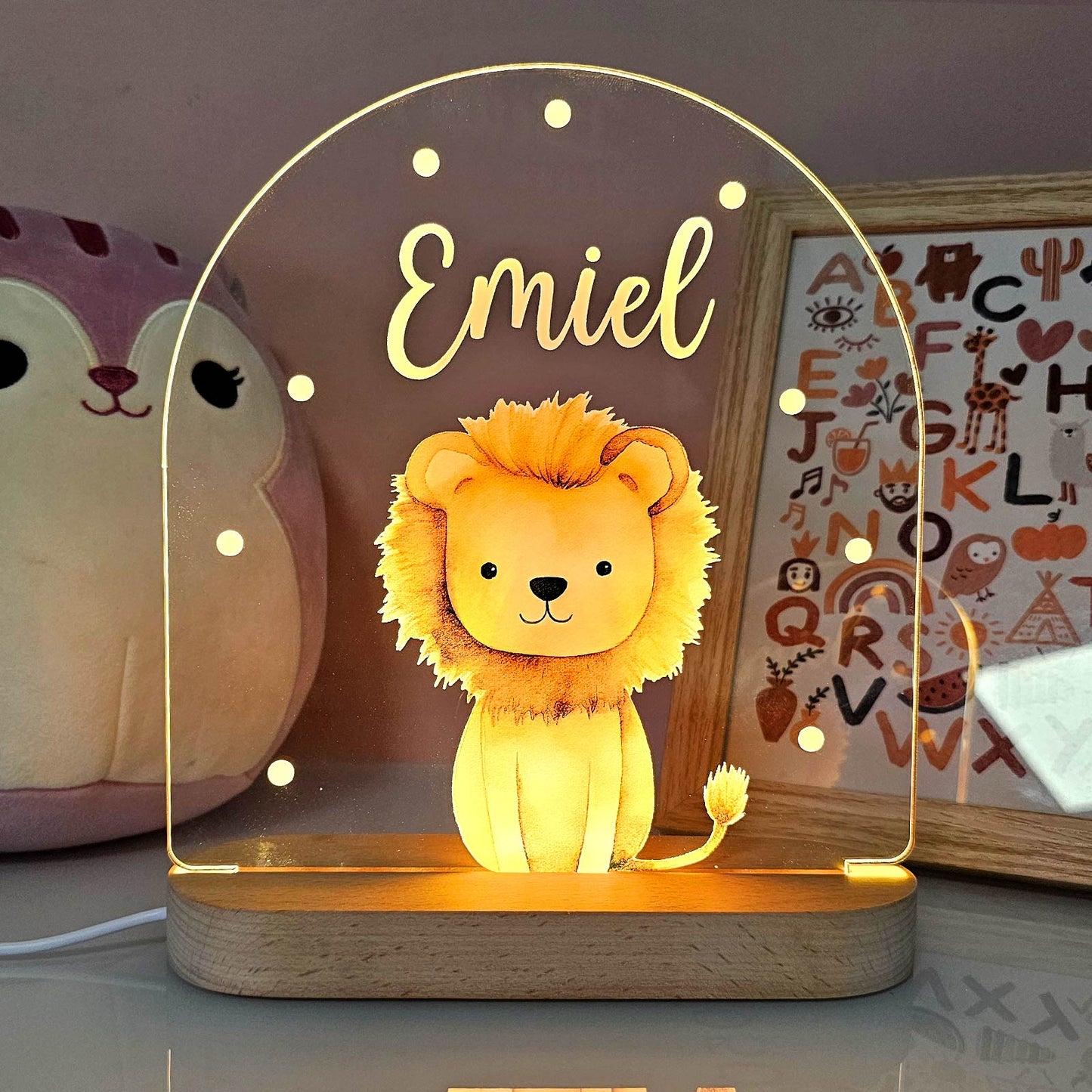 Nachtlicht Kinderzimmer Personalisierte Acryl Tier Lampe