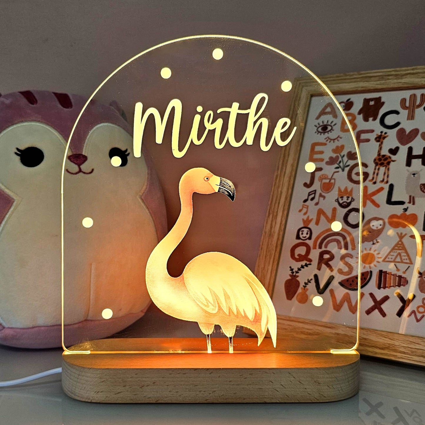 Nachtlicht Kinderzimmer Personalisierte Acryl Tier Lampe