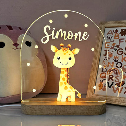 Nachtlicht Kinderzimmer Personalisierte Acryl Tier Lampe