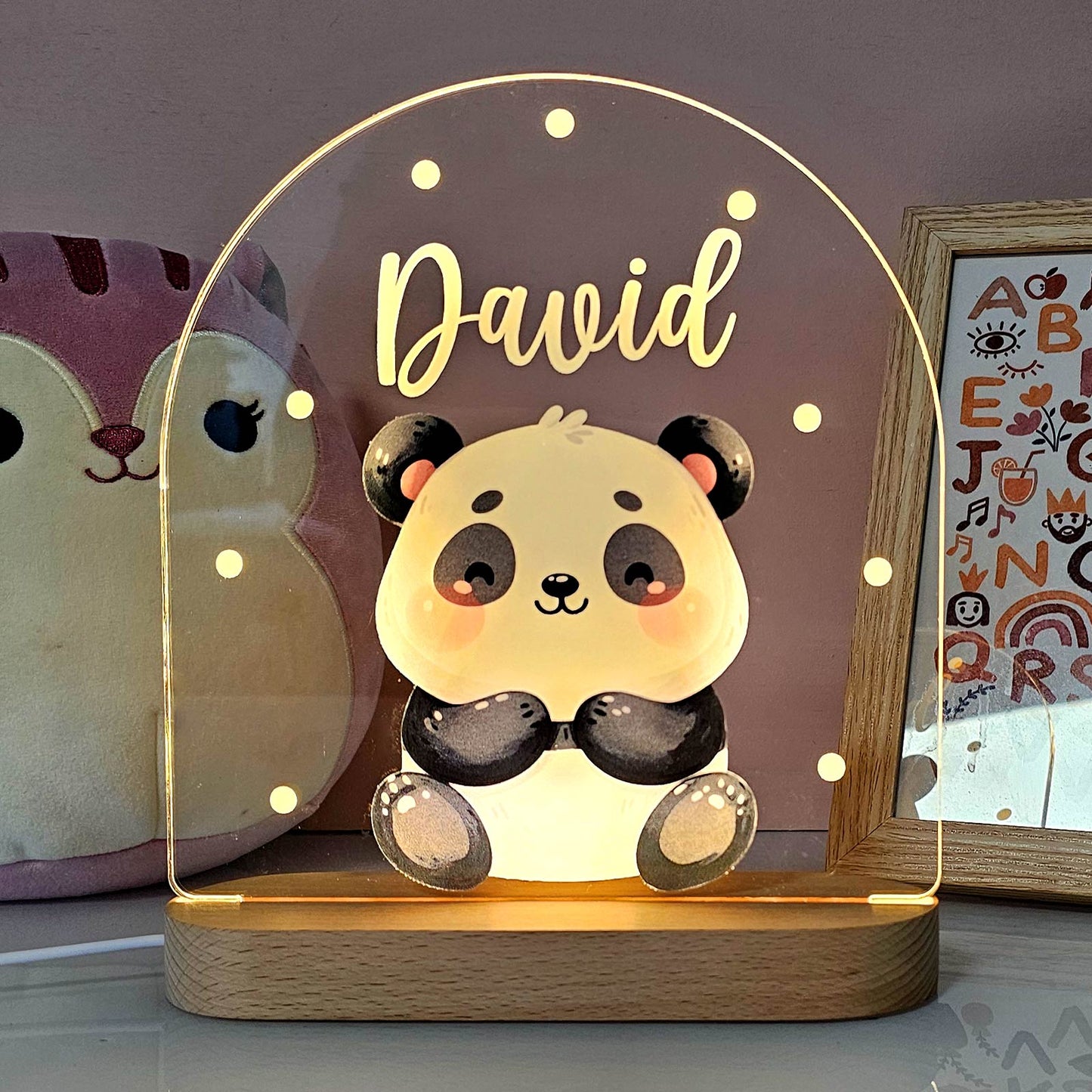 Nachtlicht Kinderzimmer Personalisierte Acryl Tier Lampe