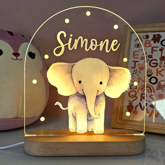Nachtlicht Kinderzimmer Personalisierte Acryl Tier Lampe