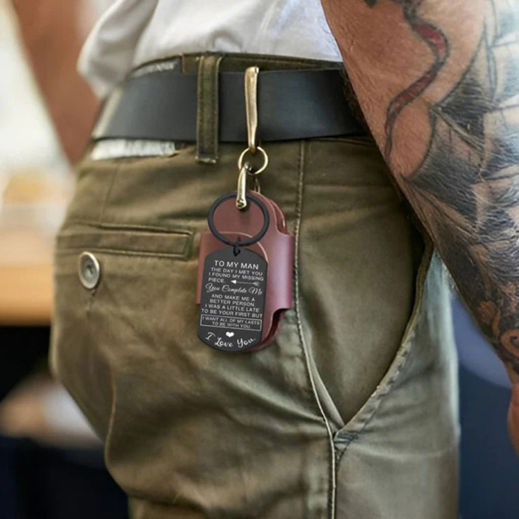 Keychain Pair Stainless Steel Engraving Love Gift