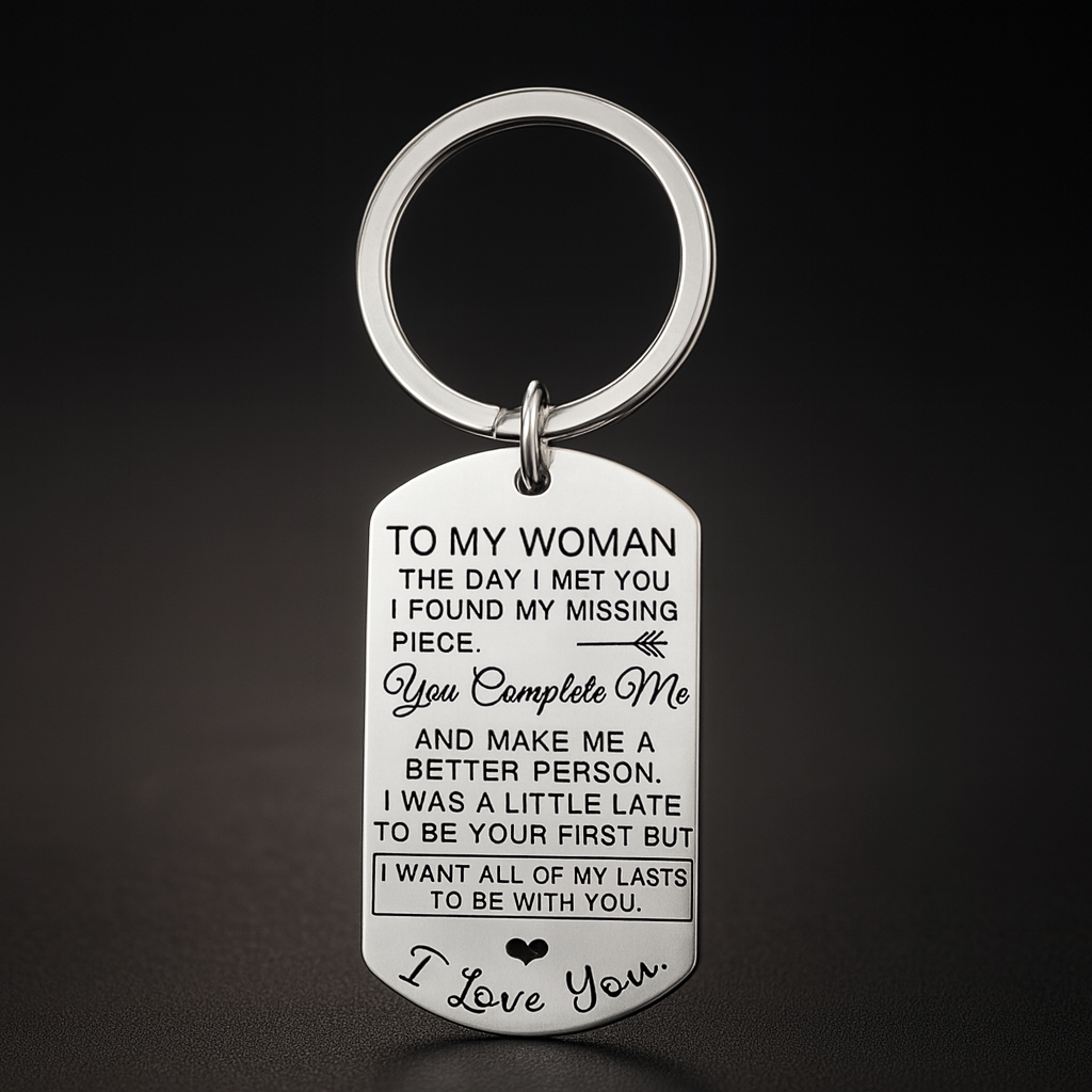 Keychain Pair Stainless Steel Engraving Love Gift