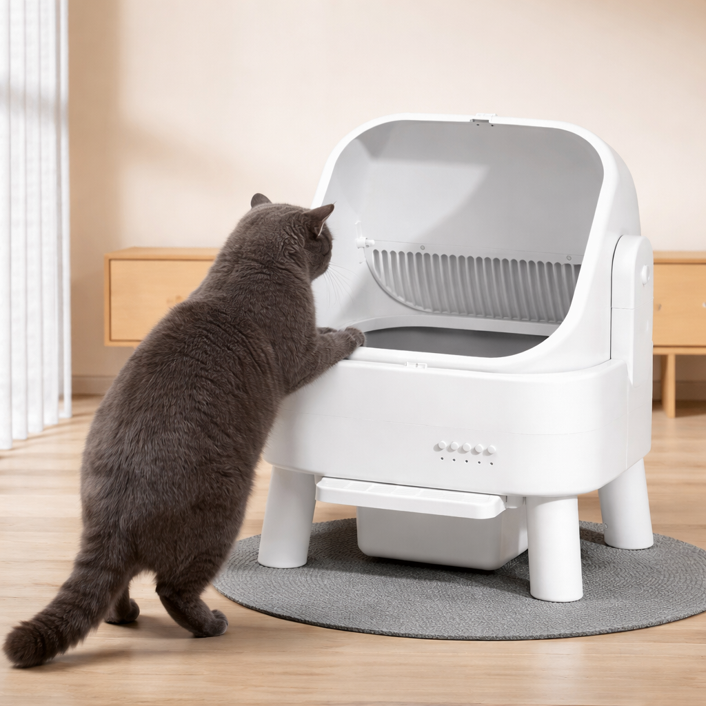 Smart Automatic Cat Litter Box Self-Cleaning Function