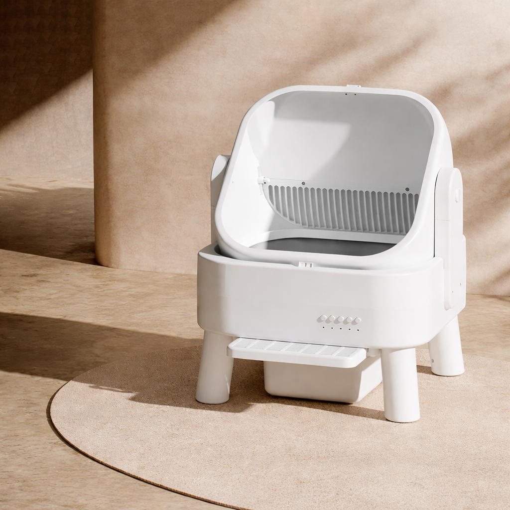 Smart Automatic Cat Litter Box Self-Cleaning Function
