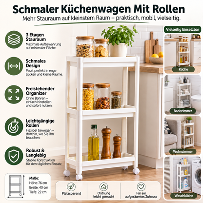 Schmaler Küchenwagen Mit Rollen Regal Enge Räume