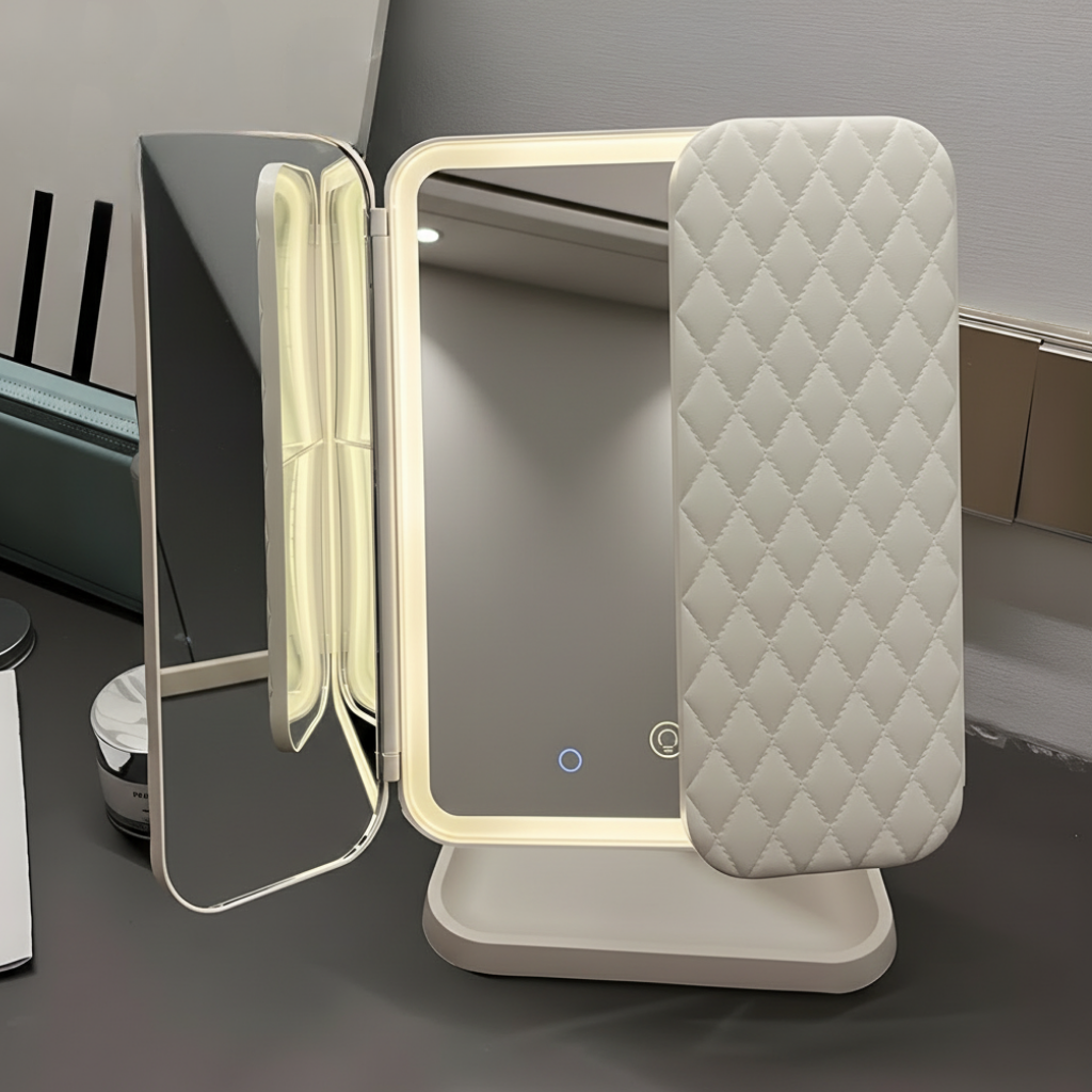 Makeup Mirror LED Foldable Lighted Luxury Vanity Mirror