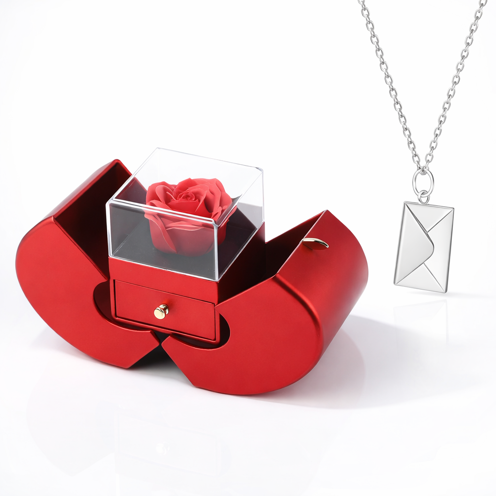 Boîte à Bijoux Rose Cadeau Rangement Bijoux Présentation