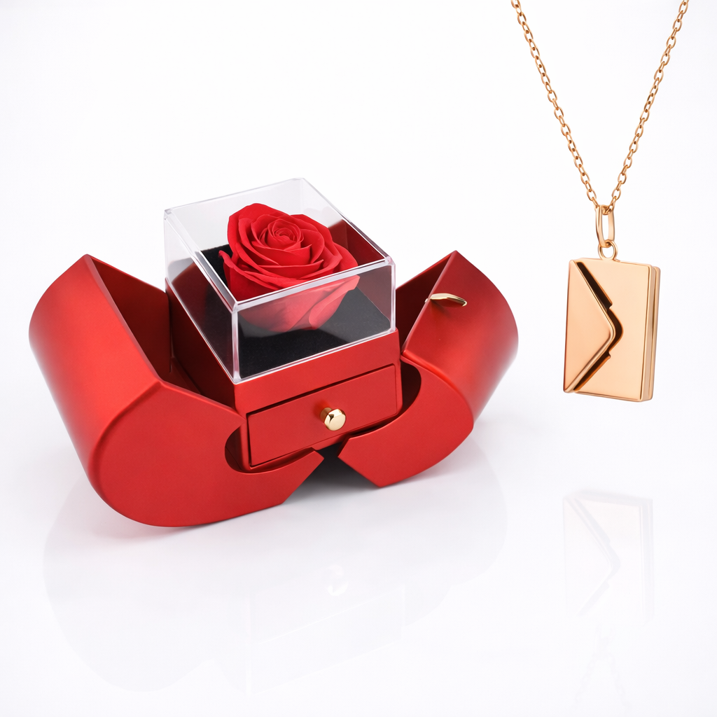 Boîte à Bijoux Rose Cadeau Rangement Bijoux Présentation