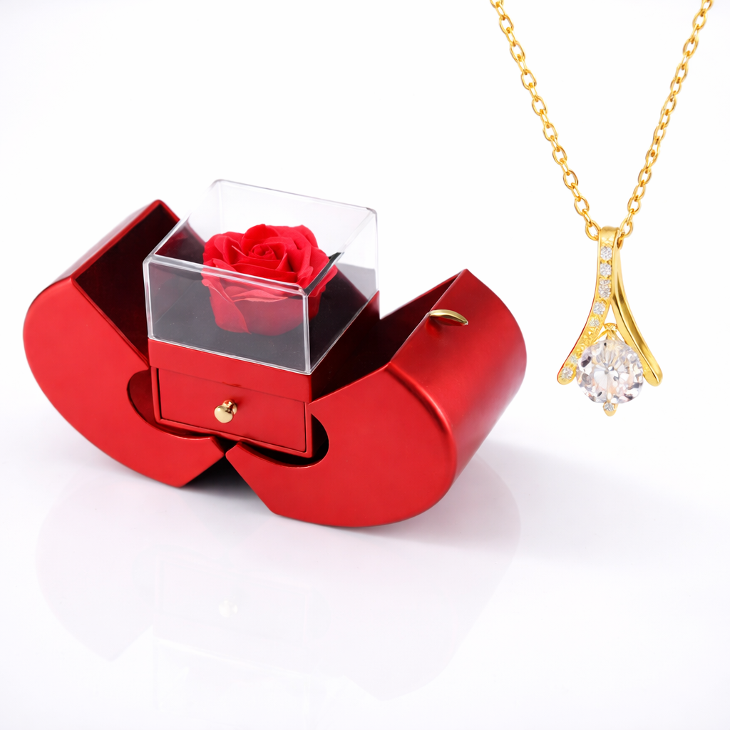 Boîte à Bijoux Rose Cadeau Rangement Bijoux Présentation