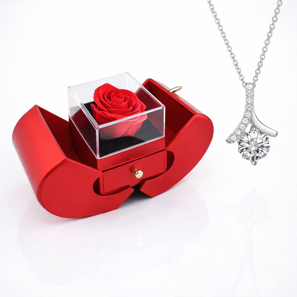 Boîte à Bijoux Rose Cadeau Rangement Bijoux Présentation