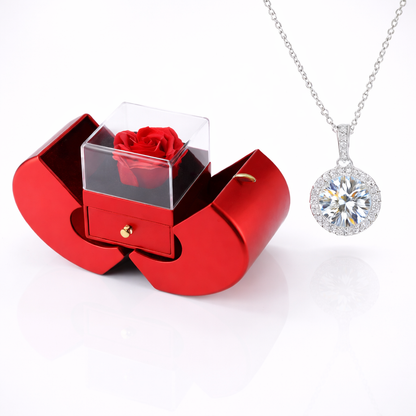 Boîte à Bijoux Rose Cadeau Rangement Bijoux Présentation