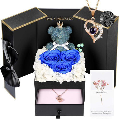 Jewelry Box Rose Gift Necklace Women's Presentation
