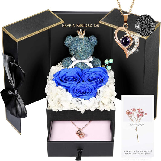 Jewelry Box Rose Gift Necklace Women's Presentation