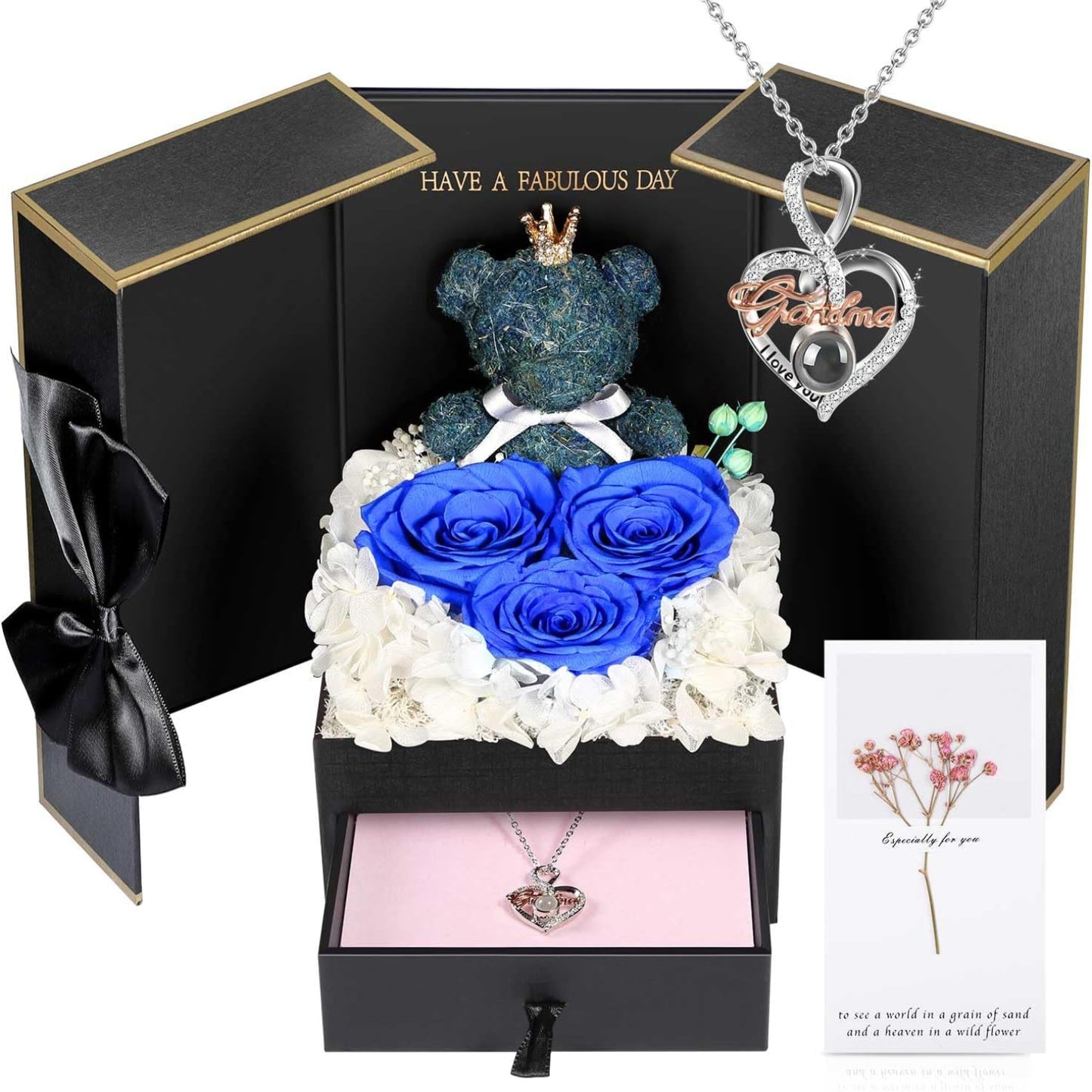 Jewelry Box Rose Gift Necklace Women's Presentation