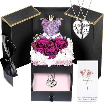 Jewelry Box Rose Gift Necklace Women's Presentation
