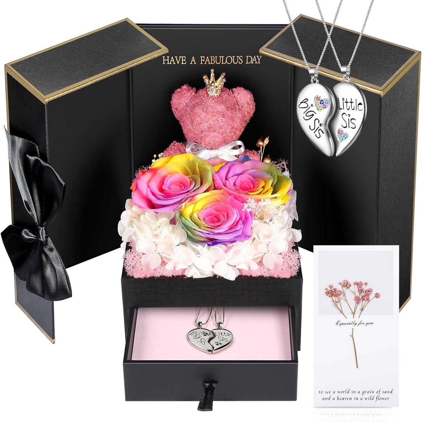Jewelry Box Rose Gift Necklace Women's Presentation