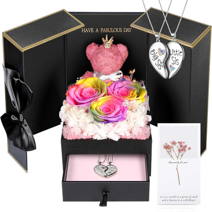 Jewelry Box Rose Gift Necklace Women's Presentation