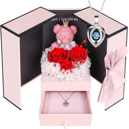 Jewelry Box Rose Gift Necklace Women's Presentation